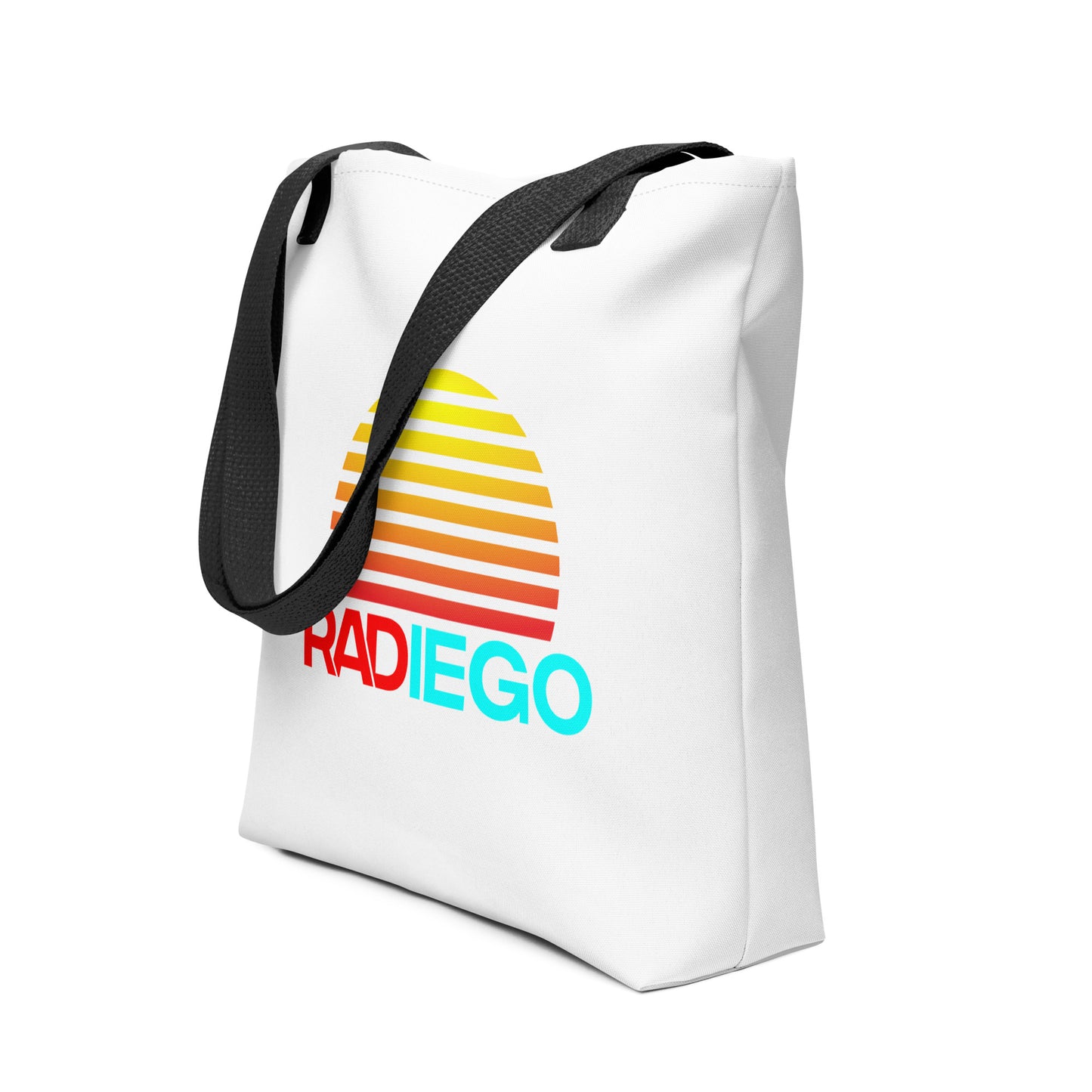 O - RADIEGO SUN LOGO BLACK HANDLE TOTE BAG