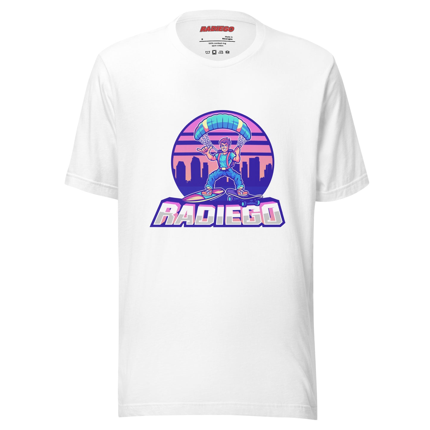 O - RADIEGO SURF SKATE GLIDE TEE WHITE